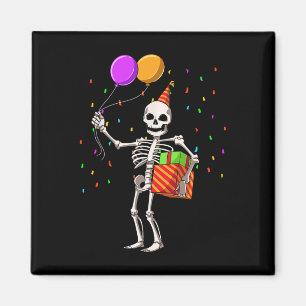 Aimant Halloween Anniversaire Soirée Skeleton Anniversair