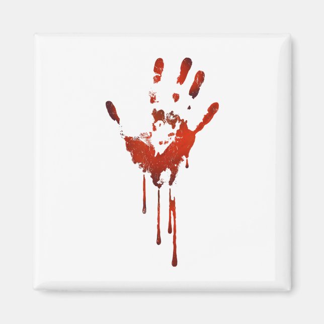 Aimant Halloween Bloody Hand Imprimer costume Zombie (Devant)