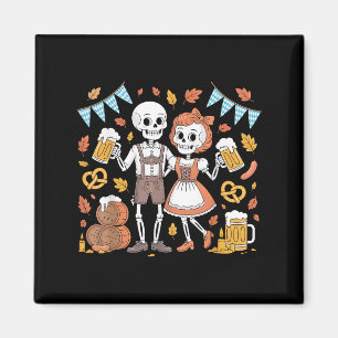 Aimant Halloween Boire Skeletons Costume Drôle Tee