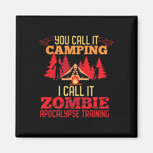 Aimant Halloween Camping Zombie Apocalypse Formation Amus