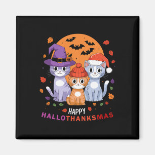 Aimant Halloween Chats Thanksgiving Noël Joyeux Hallot