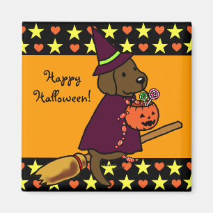 Aimant Halloween Chocolat Labrador Carton 1