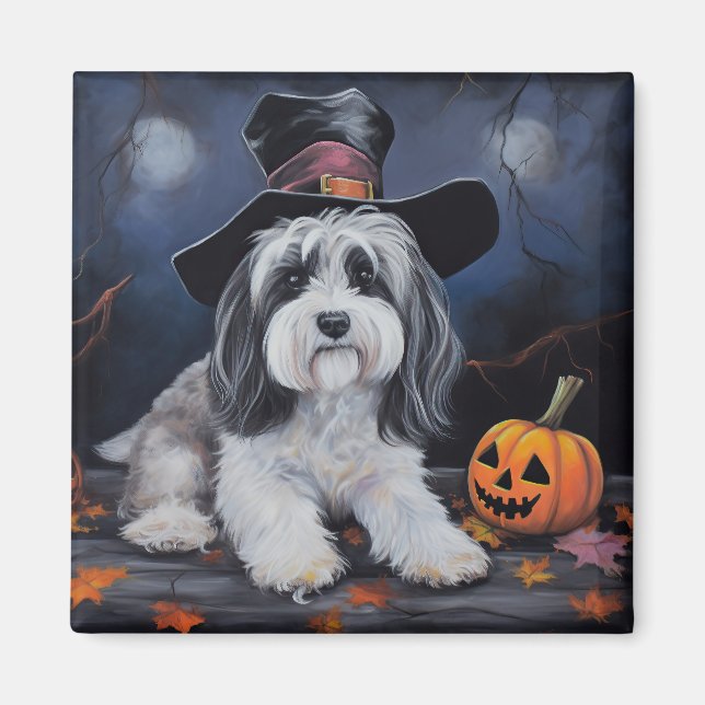 Aimant Halloween Citrouilles Havanais effraie (Devant)
