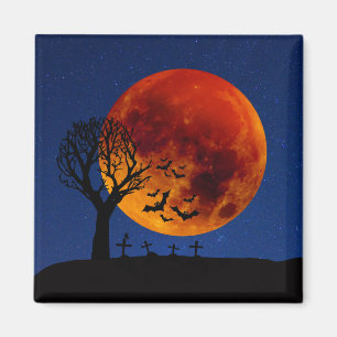 Aimant Halloween de la lune de récolte