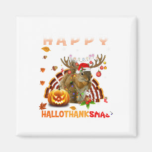 Aimant Halloween D'Écureuil Et Joyeux Noël Happy Hallo