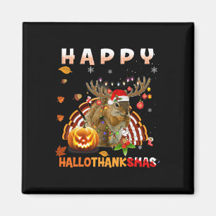 Aimant Halloween D'Écureuil Et Joyeux Noël Happy Hallo