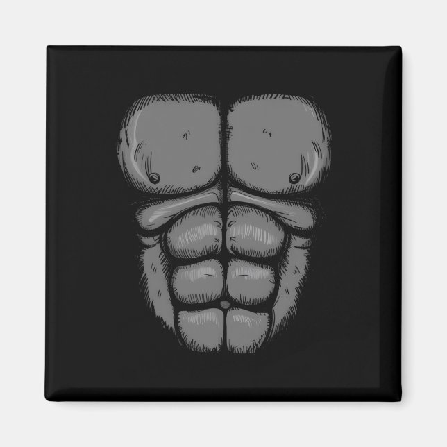 Aimant Halloween Gorilla Singe Belly Costume poitrine Hom (Devant)