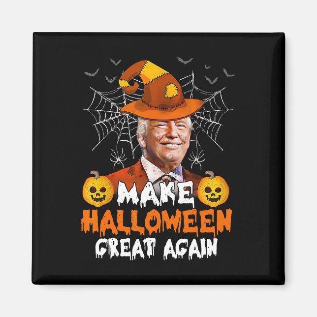 Aimant Halloween Grande encore drôle Trump Jack-o'-lanter (Devant)