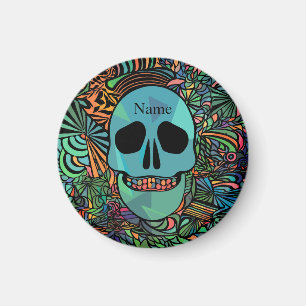 Aimant Halloween Hippie Skull Thunder_cove