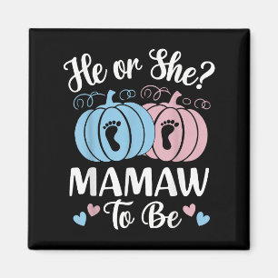 Aimant Halloween Il ou Elle Mamaw To Be Citrouille Révéla