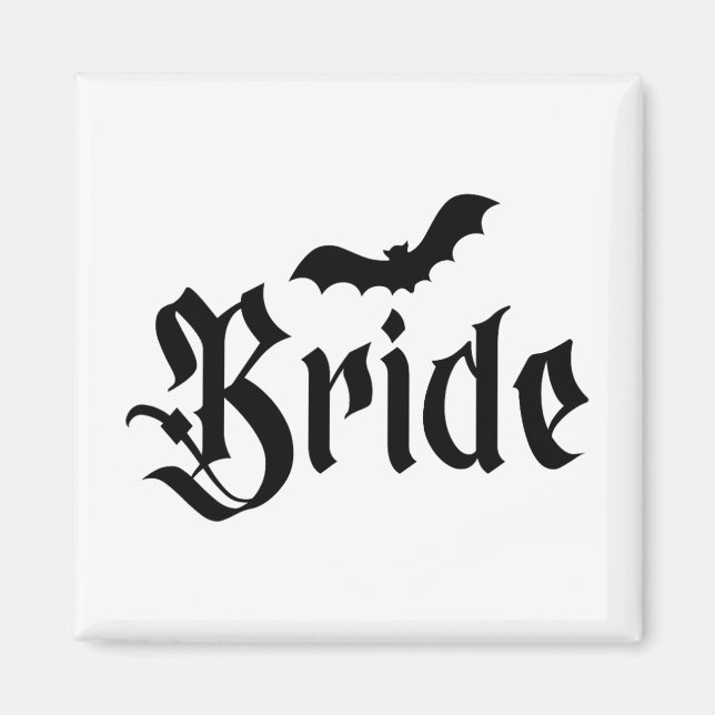 Aimant Halloween Mariage Éffrayant mariée mariée Couple M (Devant)