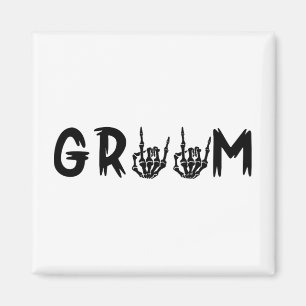 Aimant Halloween mariée Mariage Groom Skeleton jusqu'à la