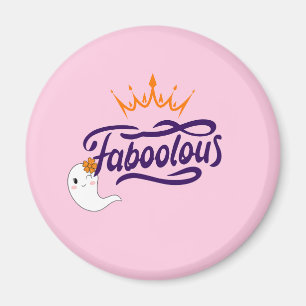 Aimant Halloween mignonne, Fabole, Fantôme mignon, Preppy