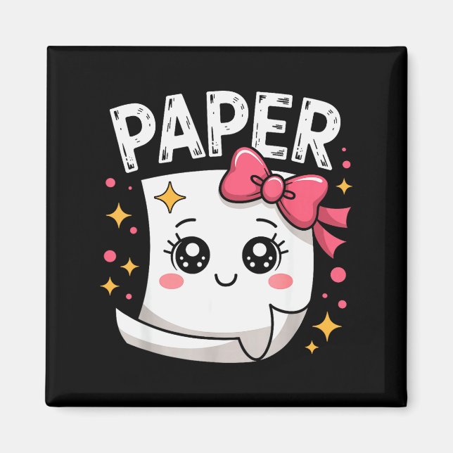 Aimant Halloween Paper Scissors Rock Matching Cute Paper  (Devant)