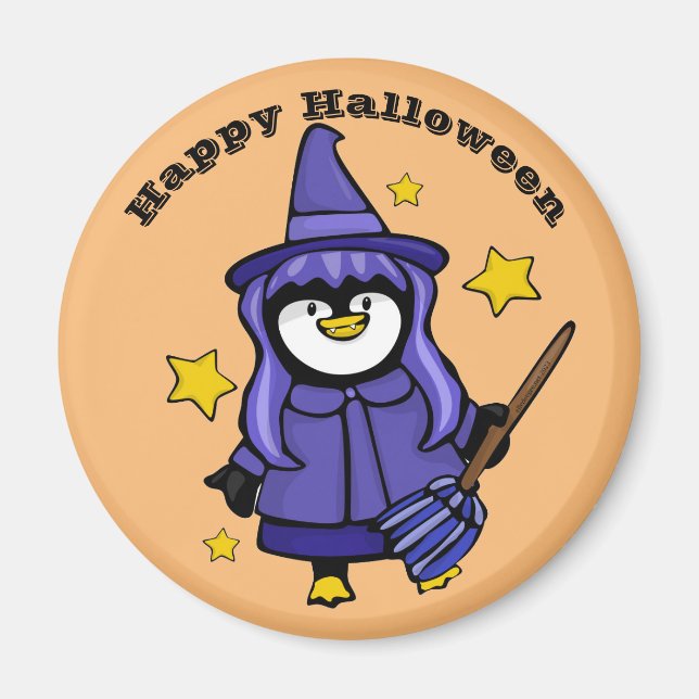Aimant Halloween Penguin Witch (Devant)