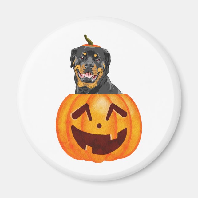 Aimant Halloween Rottweiler (Devant)
