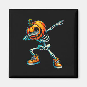 Aimant Halloween Skeleton Boys Trick Treat Funny Citrouil