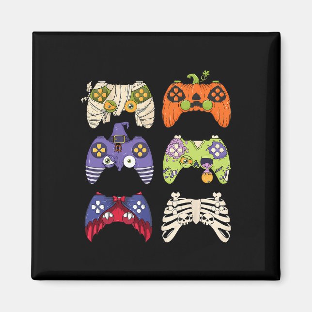 Aimant Halloween Squelette Zombie Contrôleurs de jeu mama (Devant)