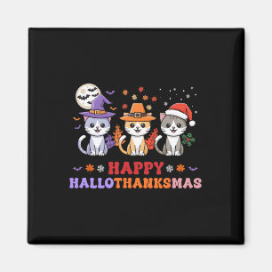 Aimant Halloween Thanksgiving Noël Chats Happy Hallot