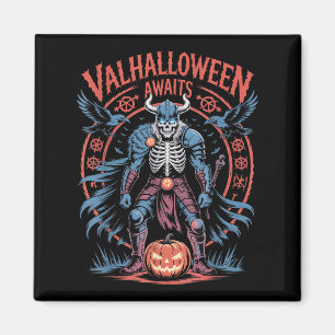 Aimant Halloween Viking Warrior - Runes Et Ravens - Valh
