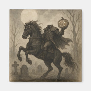 Aimant Halloween vintage/gothique sans tête/automne