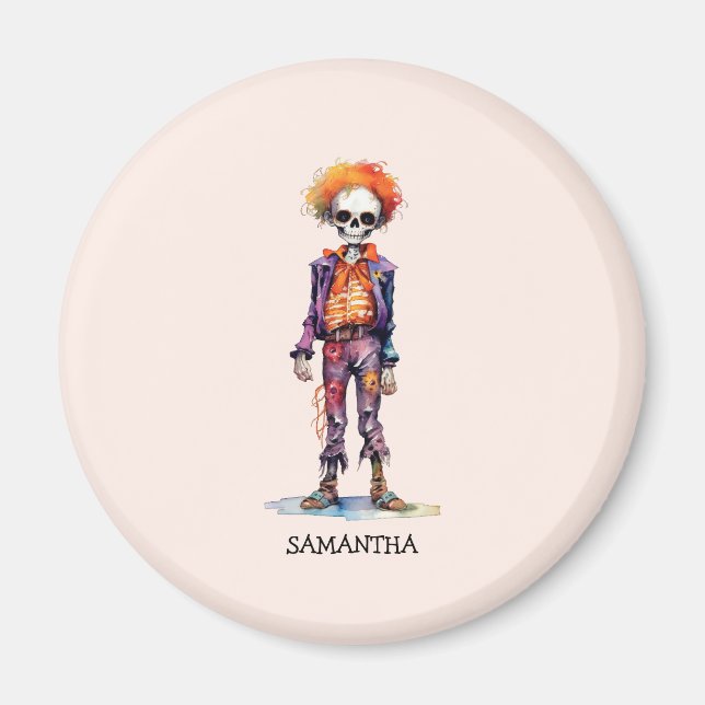 Aimant Halloween Zombie Cute Kid personnalisé (6) (Devant)