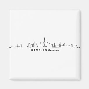 Aimant HAMBURG Elbe Allemagne City Skyline Silhouette