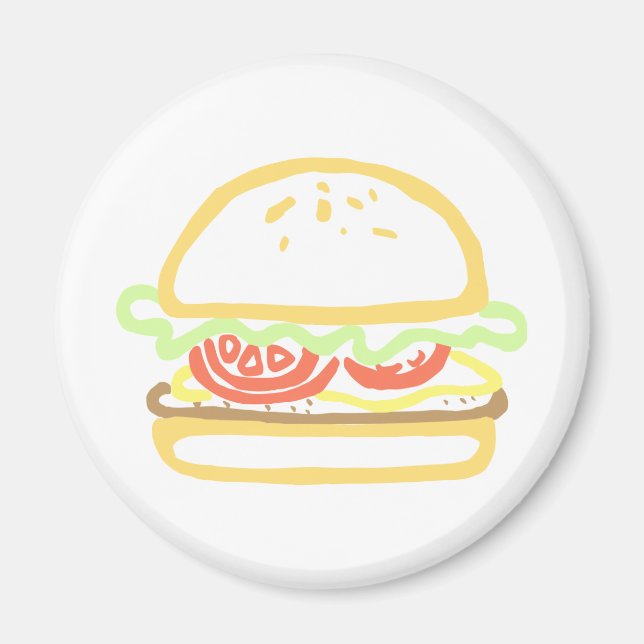 Aimant Hamburger habillé (Devant)