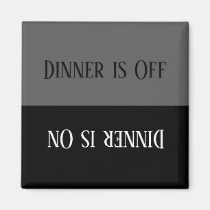 Aimant HAMbyWG - Le dîner est allumé/le dîner est éteint