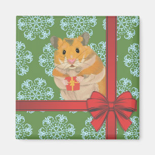 Aimant Hammy Christmas Hamster Noël