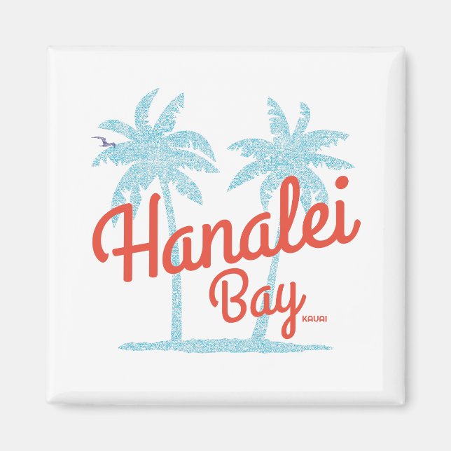 Aimant Hanalei Bay Island de Kauai, Hawaii Souvenir (Devant)