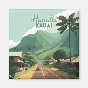 Aimant Hanalei Kauai Hawaii Bay Mounts Green
