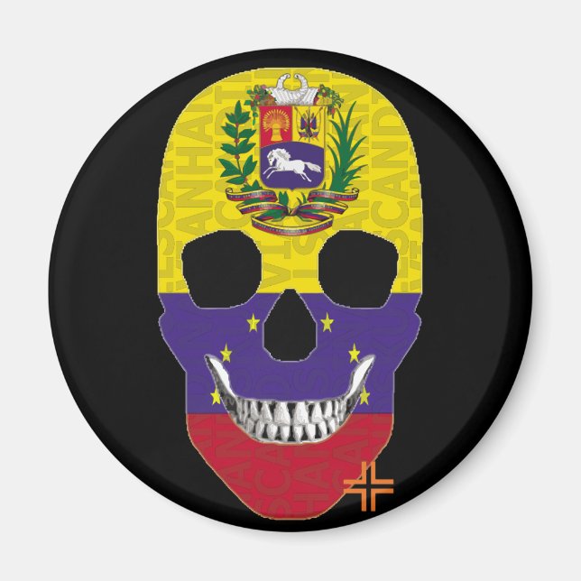 Aimant HANDSKULL Venezuela magnétique circulaire B2 (Devant)
