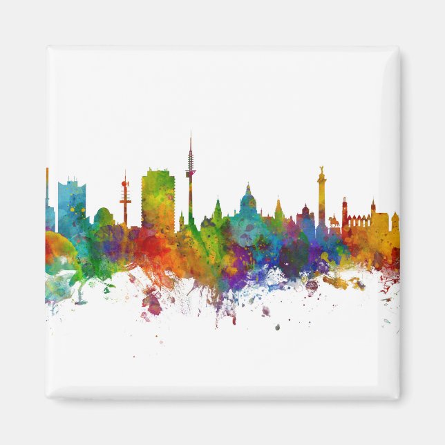 Aimant Hanovre Allemagne Skyline (Devant)