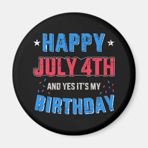 Aimant Happy 4th of July it's birthday Independence day