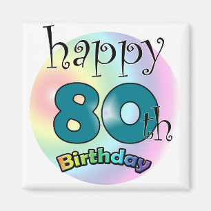 Aimant Happy 80th Birthday