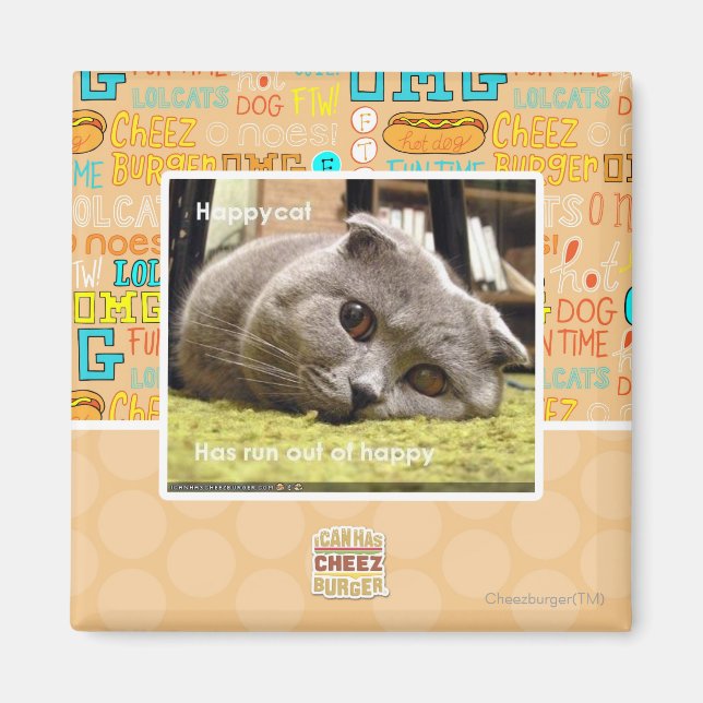 Aimant Happy cat, de happy (Devant)