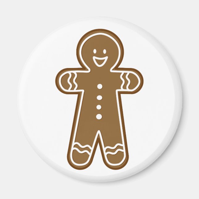 Aimant Happy Gingerbread grand homme (Devant)