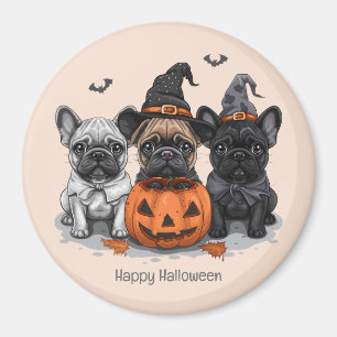 Aimant Happy Halloween Bulldogs français