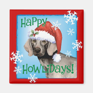 Aimant Happy Howlidays Weimaraner
