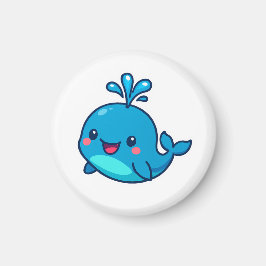 Aimant Happy Kawaii Baleine Sticker - mignon ami Océan