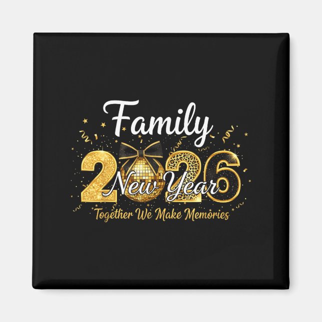Aimant Happy New Year 2025 New Year's Eve Party Countdown (Devant)
