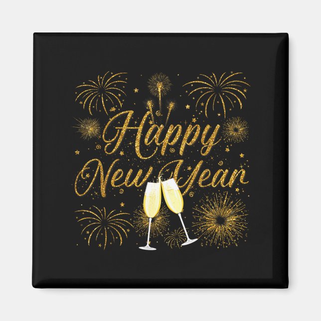 Aimant Happy New Year 2026 New Years Eve Party Countdown  (Devant)