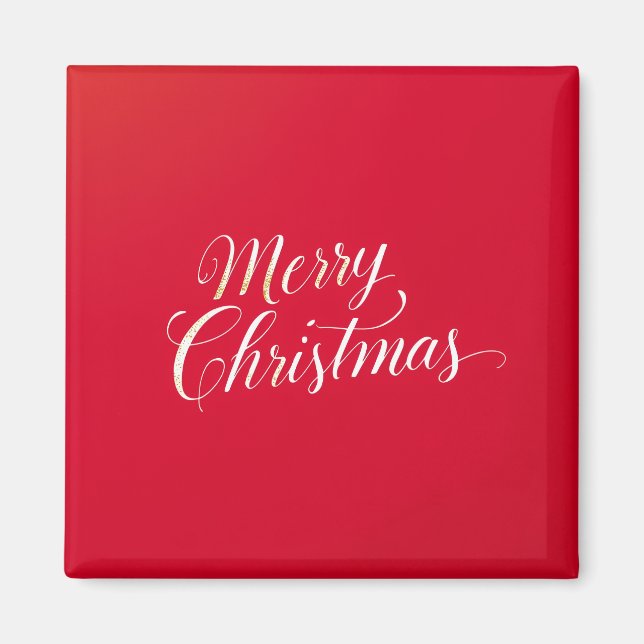 Aimant Happy New Year Merry Christmas Holiday Season (Devant)