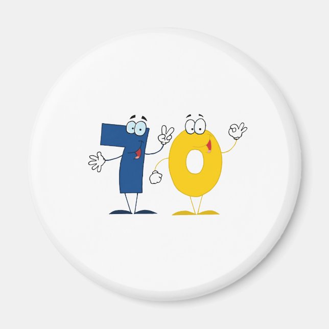 Aimant Happy Number 70 (Devant)