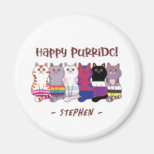 Aimant Happy Purride - LGBTQ Pride Cats