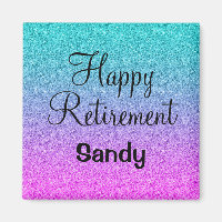 Happy Retraite Ombre rose bleu violet Parties scin