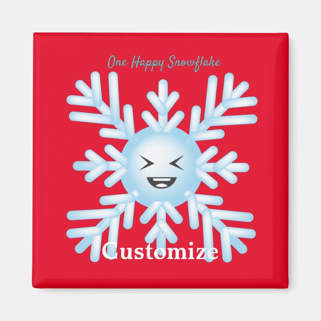 Aimant Happy Snowflake Emoticon Thunder_Cove (Devant)