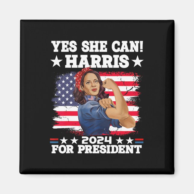 Aimant Harris 2024 Président Election Kamala Oui Elle Peu (Devant)