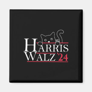 Aimant Harris Waltz 2024 Drôle Chat Lady Kamala Harris Ti